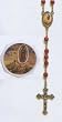 Rose Petal Scented Rosary - Our Lady of Guadalupe - Diego - Centerpiece - Byzantine Cross - 18in. Chain - Matching Case - IMPORTED FROM ITALY