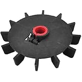 Replacement Black Plastic Inner Dia 15mm 12 Impeller Motor Fan Blade