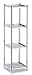 4 Shelf Tower in Chrome Finish - Organize It All 16734