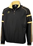 (アディダス ベース ボール)adidas BASE BALL Professional ウィンド ハーフジップ ジャケット 起毛 ロングスリーブ CU767 O35853 ブラック×ライトオールドゴ