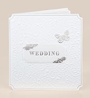White Emboss Wedding Card