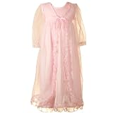 Toddler Girls Sleepwear PINK CHIFFON Peignoir Pajama Set LAURA DARE PJ's 2T-4T