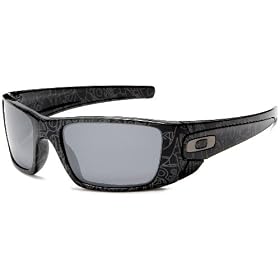 soldes lunette Oakley Fuel Cell - Lunettes de soleil unisexe adulte - Black Grey History Text / Black Iridium Polarized