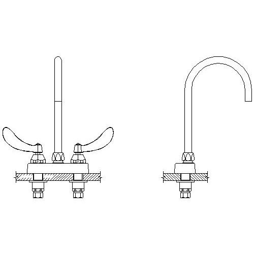Delta 27c4974 Double Handle 1 5gpm Ceramic Disc Bathroom Faucet