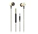 Headphones,Magnet Attraction in-Ear Earbuds Headset with Mic Microphone and Volume Control Heavy Stereo Bass with 3.5mm Jack (Golden)