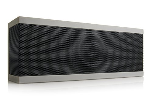 SoundBlock CUSTOM Bluetooth Wireless Stereo Speaker for Computers & Smartphones - Bluetooth 3.0 Technology with Built-in Speakerphone and 10 Hour Rechargeable Battery - Gray/Black