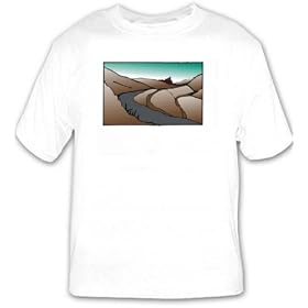 T-shirt with winding, mountains, Wales, road, hills, Europe, 