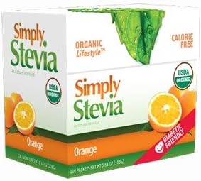 Stevia Valencia Orange Stevia International 100 Packets Box