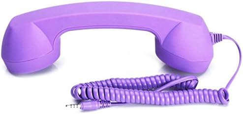 LeeQueen Retro Classic Eliminate Radiation Telephone Handset With Microphone For All Iphones And Android Phones (Purple)