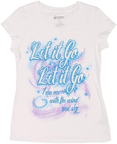 Lyrix Let It Go I Am One With Wind Snow Juniors' Lyric T-Shirt Medium