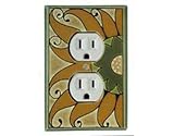 IMAGE OF Sunflower Ceramic Switch Plate / 1 Duplex