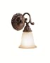 Kichler Lighting 5214TZG 1-Light Larissa Incandescent Wall Sconce, Tannery Bronze