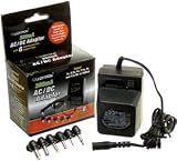 Lloytron PACK OF 2 300mA AC DC Unregulated Mains Adaptor Power Transformers - British models with UK Plugs - Outputs 0V, 3V, 4.5V, 6V, 7.5V, 9V and 12V