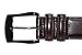 7910 - Toneka Men's Cordovan/Burgundy and Tan Stitched Feather Edge Dress Belt