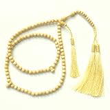 Citrus Muslim Prayer Praying Dhikr Beads with Fine Tassels - 99-bead with 2 dividers