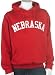 Soffe Nebraska Hoodie with Tackle Twill Logo (X-Large, Red)