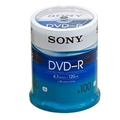 Sony - DVD-R (recordable), 16x, 100er Spindel mit 120 Minuten je DVD