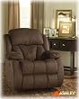 Durapebble Espresso Glider Recliner By Ashley Furniture