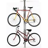 Silver Floor to Ceiling Expandable Aluminum 2 Bike Storage Rack System