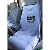Seat Armor SA100JEPGG Seat Cover Towels Jeep Logo With Grille GREY For Most Jeep Seats (Sold Individually)