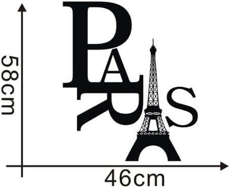 Soooku Romantic Paris Eiffel_Tower Removable Decoration Wall_Sticker Decals Quote Home Bedroom Office Decor Vinyl