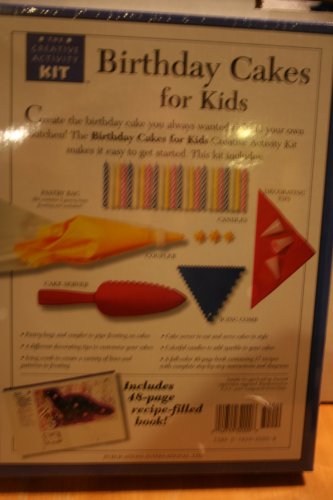 Cake server to cut and serve cakes in style; Colorful candles to add sparkle to your cakes - A full-color 48 page book containing 17 recipes with complete