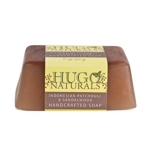 Hugo Naturals Bar Soap, Indonesian Patchouli & Sandalwood , 6-Ounce Bar (Pack of 3)
