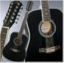 Carlo Robelli W4102 12B 12 String Acoustic Guitar (Black)