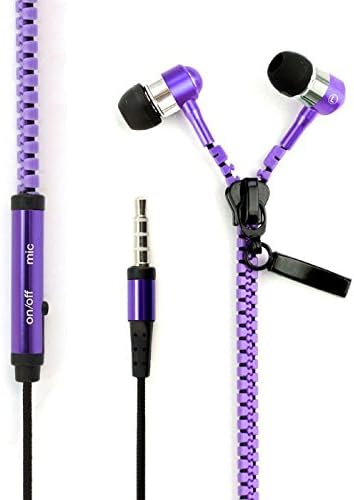 2015 OYIDO ml High Quality Metal Zipper Earphone with Microphone & Remote for Iphone,Samsung and other Mobile Phones. Style:in-ear. Connectors: 3.5 mm. With Super Sound and noise Cancellation features (purple)