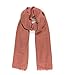 Scarves for Women: Lightweight Elegant Solid colors Fashion Scarf by MIMOSITO (2 Fringed Edges, Rusty Red)