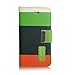 ATC Lumsing(TM) New ID Business Credit Card Holder Stand Hard Case Back Cover for Apple iPhone 5 with Screen protector & Stylus Pen (Wallet case Green+Dark Green+Orange)