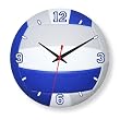 Volleyball Blue, Gray and White Clock