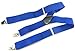 Unisex Adult Blue Adjustable Elastic Brace Suspenders Y back Neon Clip-on Belt