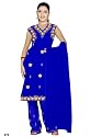 Blaues Salwar Kameez / Punjabi Größe M - L
