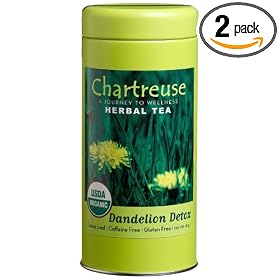 Chartreuse Organic Tea Dandelion Detox Organic Loose Leaf Herbal Tea, 1.41-Ounce Tins (Pack of 2)