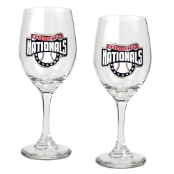 Washington Nationals MLB 2pc Wine Glass Set - Primary Logo by Great American Products