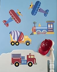 Olive Kids Trains, Planes and Trucks Wallies Mural