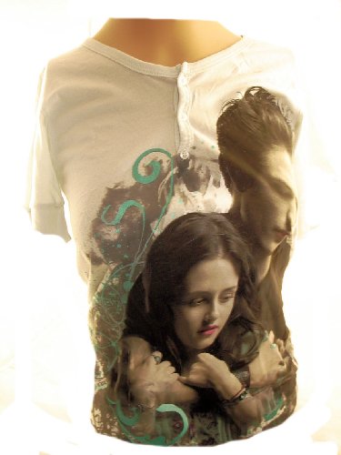Twilight Ladies Shirt/Top – Edward & Bella (3 Button / Gray)