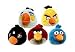 Angry Birds 5 Inch Set of 5 MINI Plush Blue, Black, Red, White Yellow