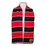 Chicago Blackhawks Rugby Style Knit Scarf Size One Size