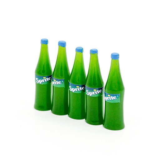 Odoria-112-Miniature-Food-Green-Soda-Bottles-Coke-Soft-Drinks-Dollhouse-Kitchenware-Accessories