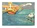 Boats in Harbor I by George Lambert. Size 29.92 inches width by 21.84 inches height. ...