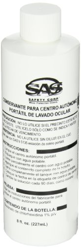 SAS Safety 5136 Potable Water Preservative, 8 oz Bottle, For Eyewash Station (Case of 4) On Sale
