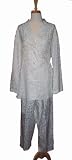 Celaist White Breasilk (Cotton & Silk) Elegant Pajama Pj - Sizes 1x-3x