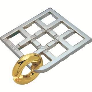 41x86rok5VL Hanayama USHY21 Duet Cast Metal Brain Teaser Puzzle