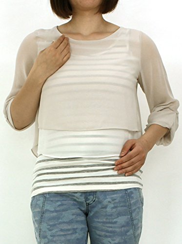 ATELIER SIX【アトリエシックス】　クレープシフォン＆ボーダー柄チュニックのアンサンブル