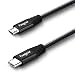 Fasgear USB C to Micro USB Cable 30cm Nylon Braided Type C to Micro USB Cord Compatible with Galaxy S7/S6, HTC One/10 and More (Black, 1ft)