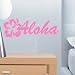 StikEez Pink Aloha With Hawaiian Flower Fun Wall Decal
