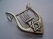 Violin David Star Kabala Jewish Hand-made Pendant Sterling Silver 925