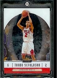 2006/07 Topps Finest #62 Thabo Sefolosha Chicago Bulls Rookie Basketball Card Basketball Card - Mint Condition - In Protective Display Case !